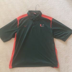University of Miami athletic collared shirt